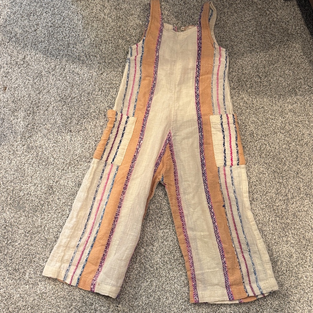 Pink Chicken Striped Multicolor Jumpsuit